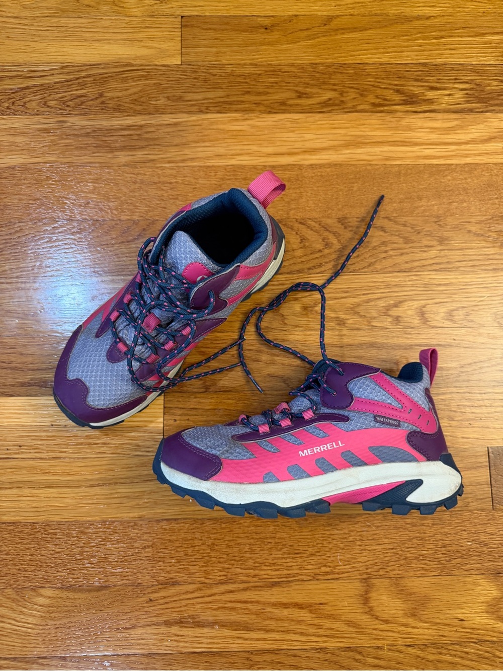 Merrell Kid's Moab Speed 2 Mid Waterproof Berry (Pink/Purple) - Size 5 (EU 36)